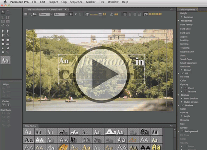 Premiere Pro CS6, Part 1: Editing and Transitions